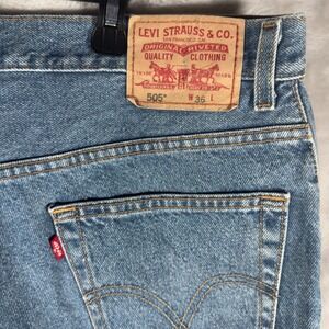 Vintage Levis 505 Regular Fit Mens Denim Shorts Blue Size 36 100% Cotton‎ Mexico
